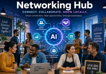 Illustration of AI-Powered Networking Hub for Local Entrepreneurs and Small Businesses