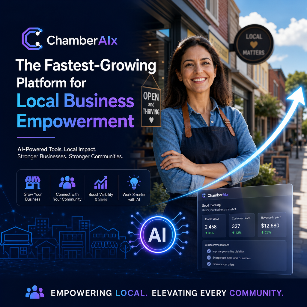 Illustration of ChamberAIx: The Fastest-Growing Platform for Local Business Empowerment