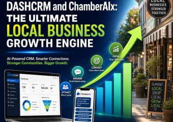 Illustration of DASHCRM and ChamberAIx: The Ultimate Local Business Growth Engine