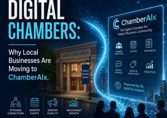 Illustration of Digital Chambers: Why Local Businesses Are Moving to ChamberAIx