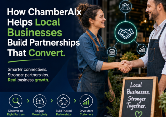 local business partnerships illustration for How ChamberAIx Helps Local Businesses Build Partnerships That Convert