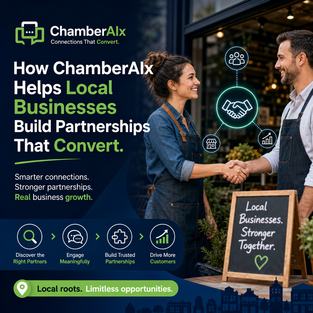 local business partnerships illustration for How ChamberAIx Helps Local Businesses Build Partnerships That Convert