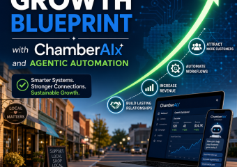 Illustration of Local Business Growth Blueprint with ChamberAIx and Agentic Automation