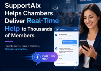 Illustration of SupportAIx Helps Chambers Deliver Real-Time Help to Thousands of Members